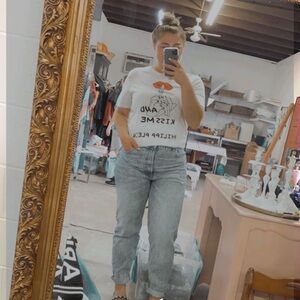 Bershka Denim Mom Jeans Light Blue Denim Jeans